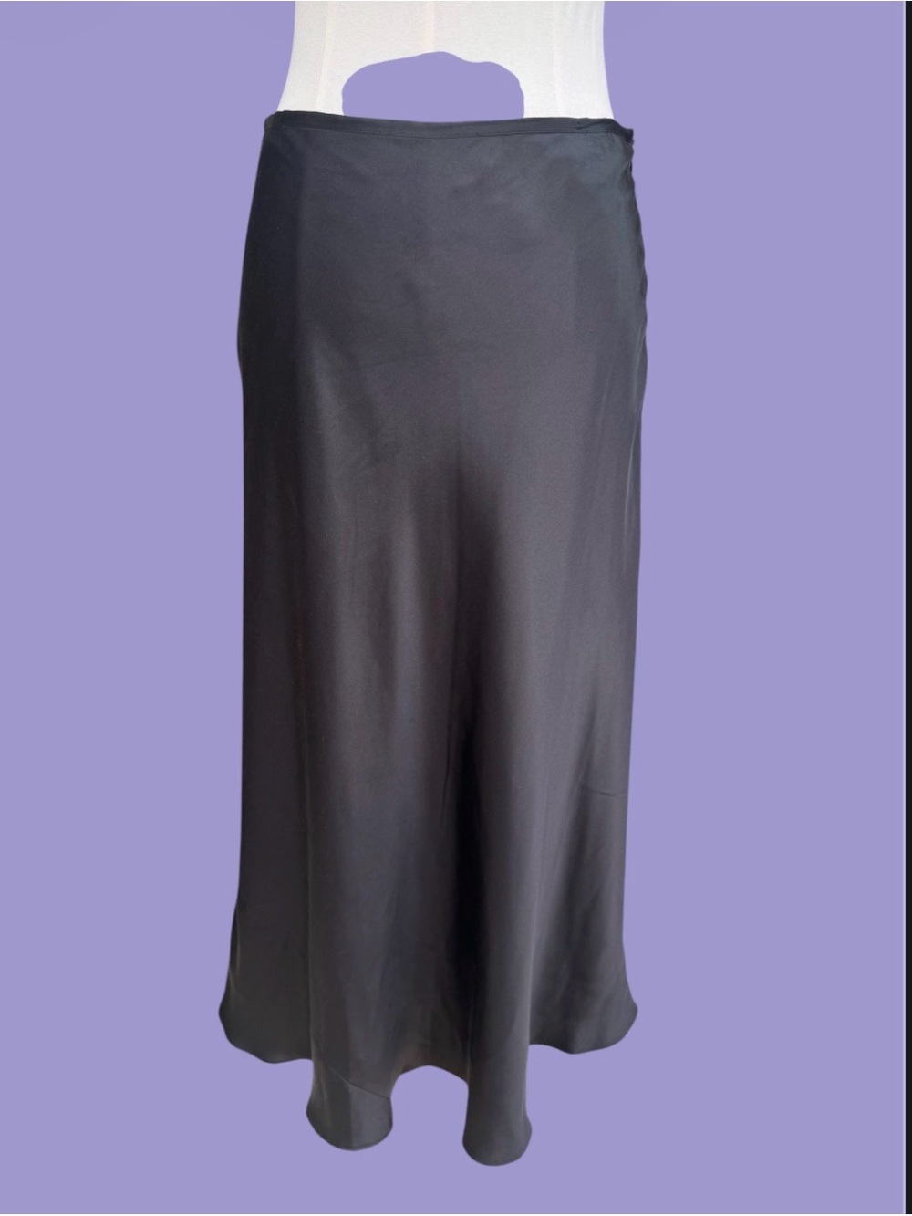 Vintage 90s Black Silk Lined Mini Skirt Capsule Wardrobe Elevated Basics 10 M/L